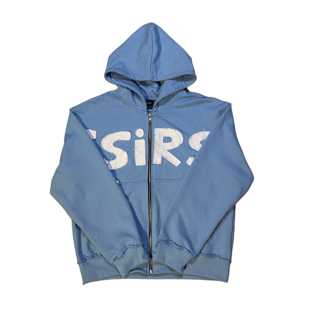 YESSIRSKI BLUE ZIP HOODIE