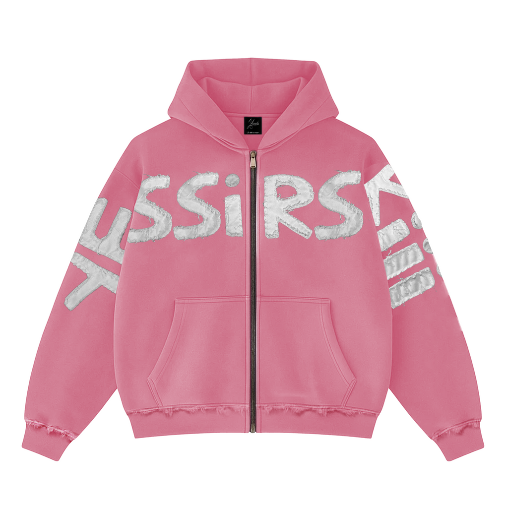 YESSIRSKI PINK ZIP HOODIE