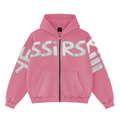 YESSIRSKI PINK ZIP HOODIE