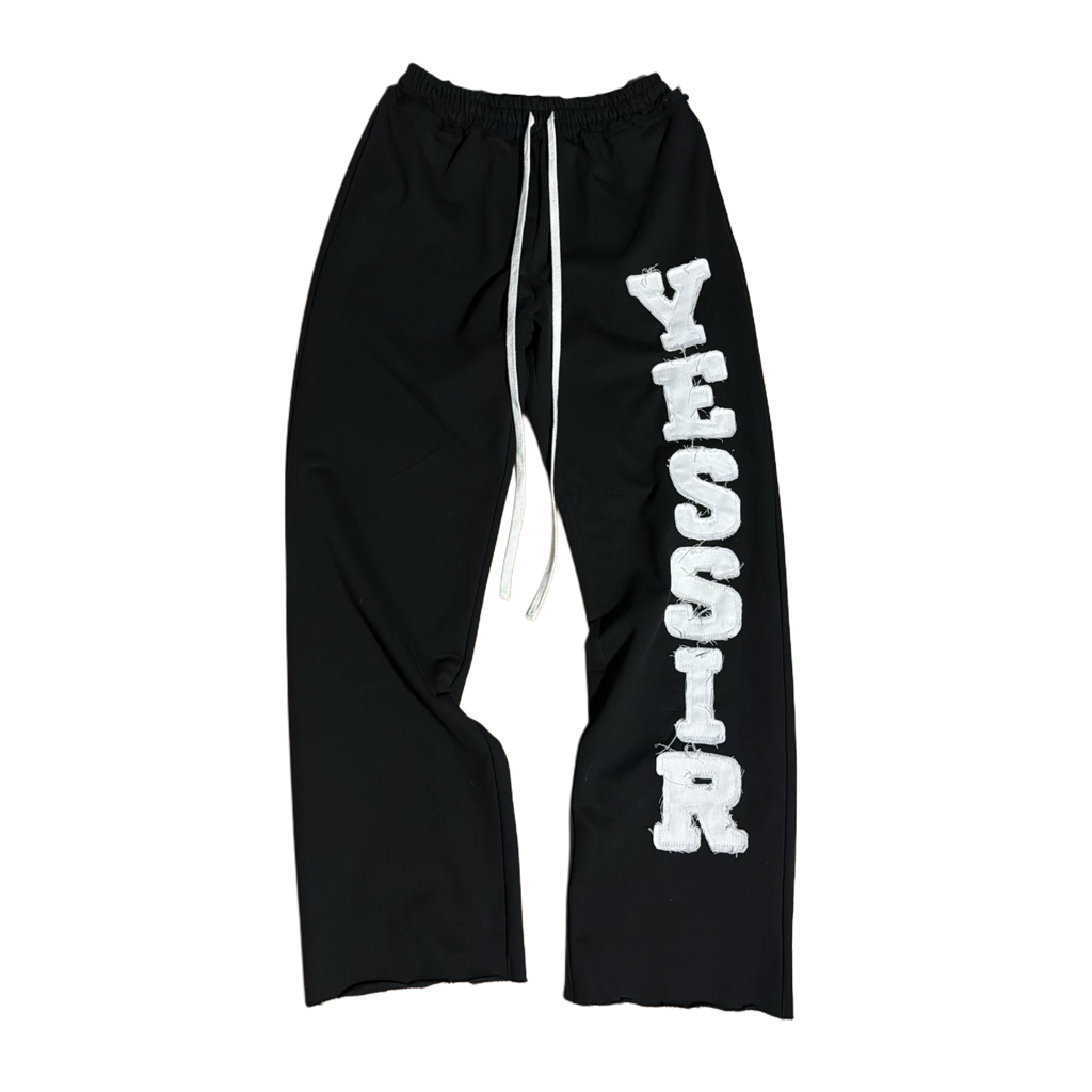 YESSIR BLACK SWEATPANTS