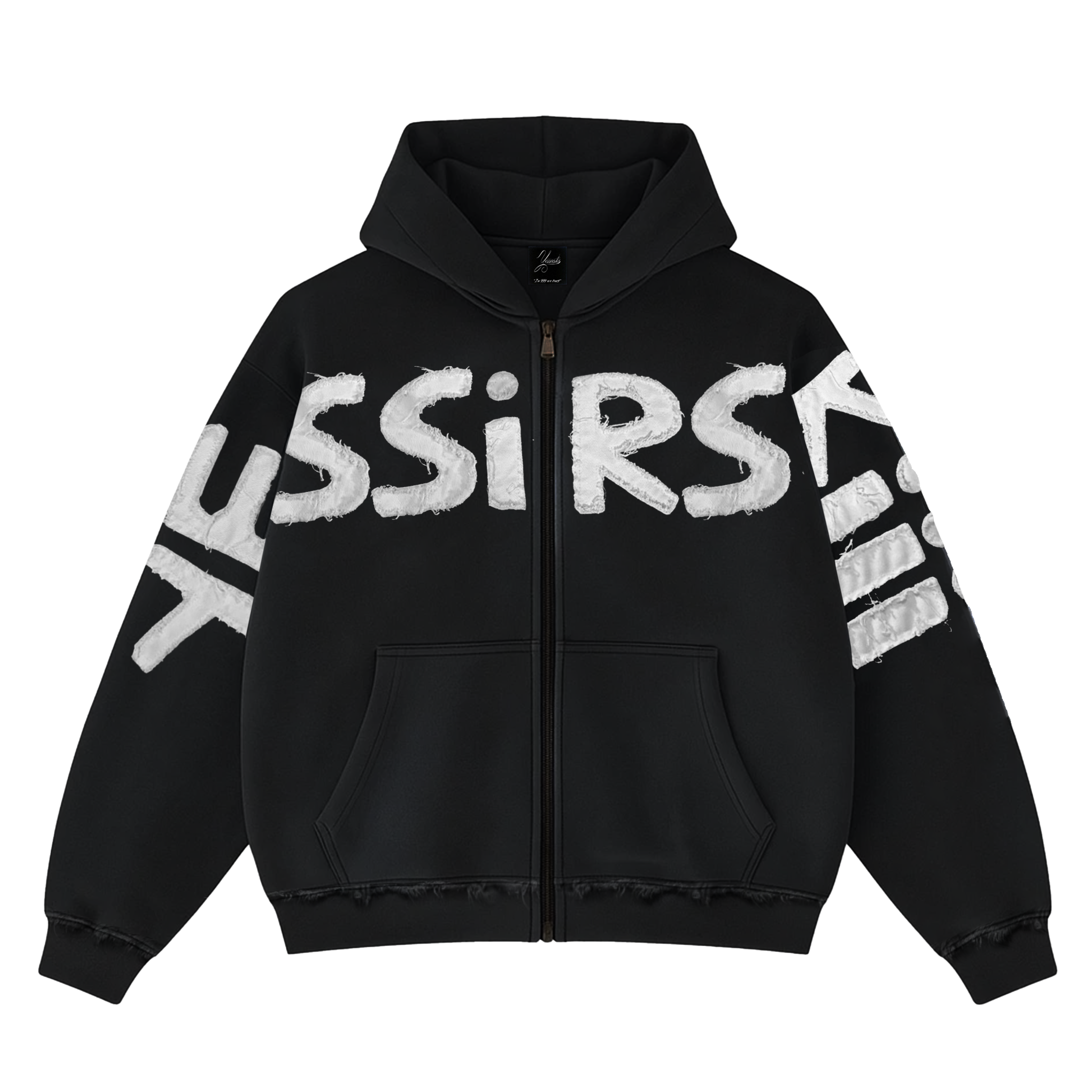 YESSIRSKI BLACK ZIP HOODIE