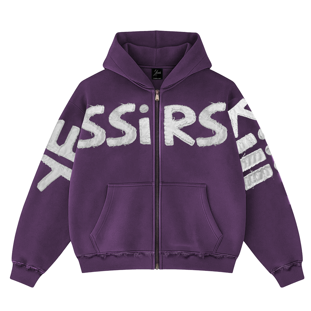 YESSIRSKI PURPLE ZIP HOODIE